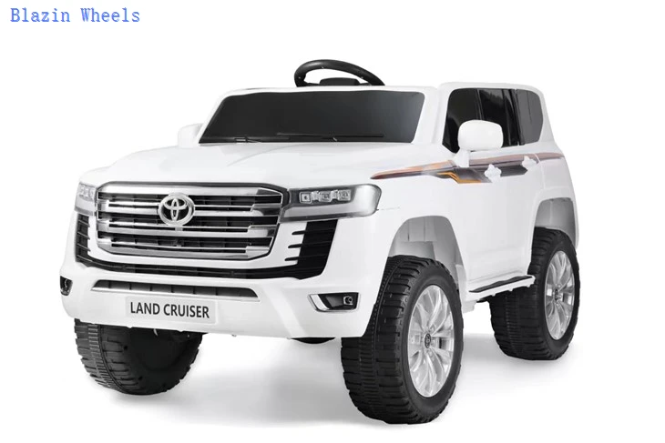 12V LICENSED TOYOTA LAND CRUISER 2022 CHILDREN'S ELECTRIC VEHICLE, OFF-ROAD FOUR WHEELS DRIVE CAR,BOY AND GIRL WITH REMOTE CONTROL TOY,CAN SIT ON BABY TOYS